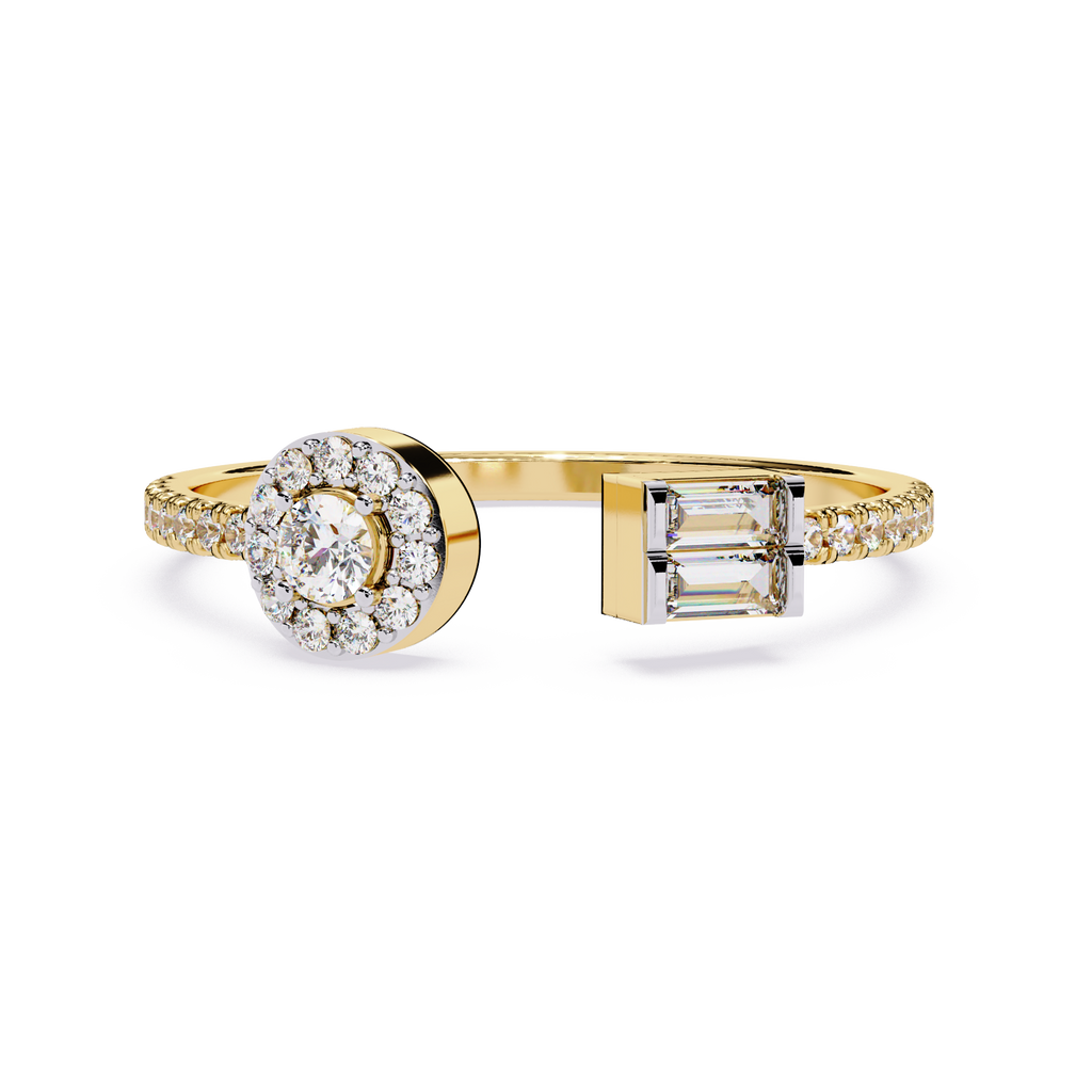 Dual Halo & Baguette Lab Grown Diamond Ring