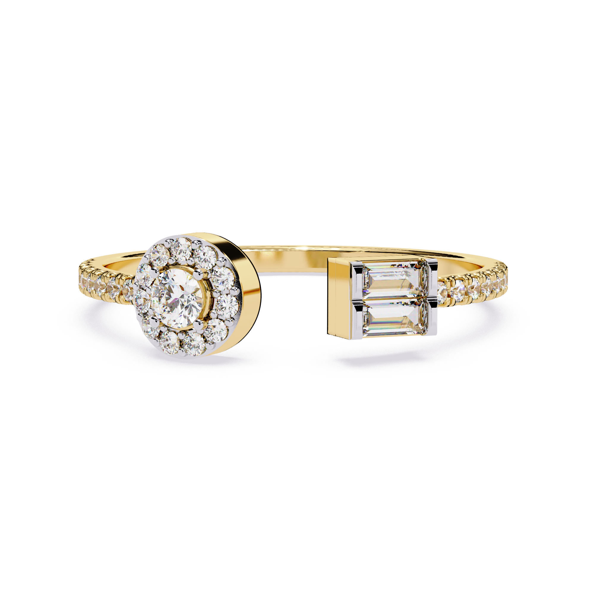 Dual Halo & Baguette Lab Grown Diamond Ring
