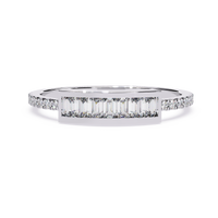 Baguette & Round Lab Grown Diamond Ring