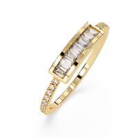 Baguette & Round Lab Grown Diamond Ring