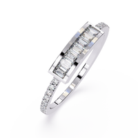 Baguette & Round Lab Grown Diamond Ring