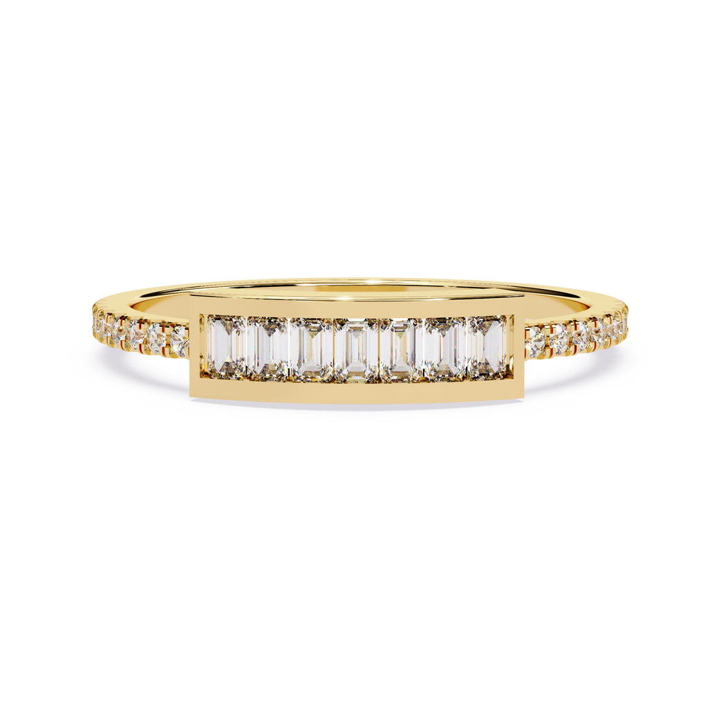 Baguette & Round Lab Grown Diamond Ring