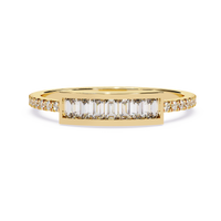 Baguette & Round Lab Grown Diamond Ring