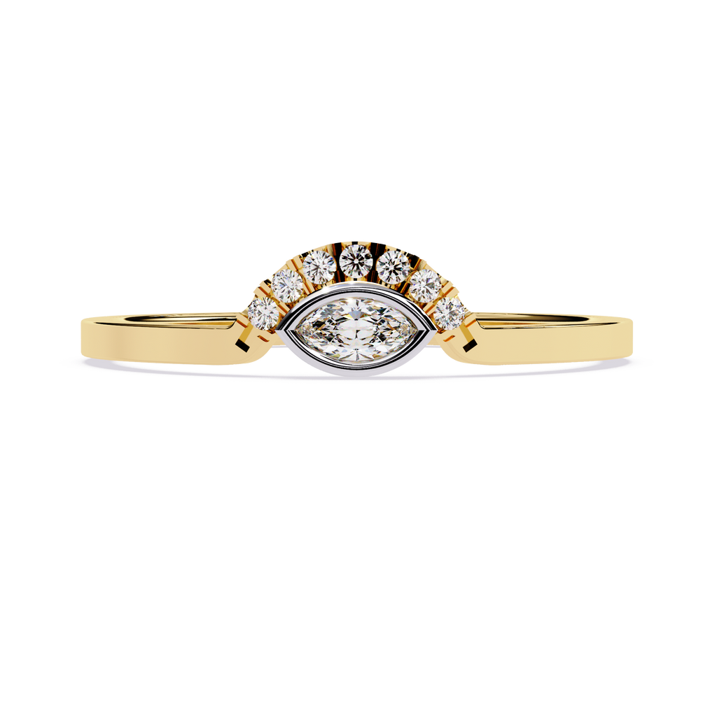 Marquise & Round Lab Grown Diamond Ring