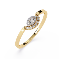 Marquise & Round Lab Grown Diamond Ring