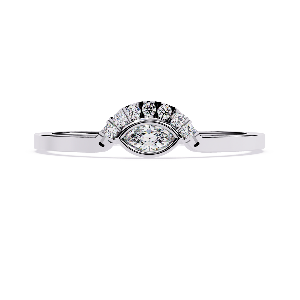 Marquise & Round Lab Grown Diamond Ring