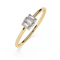 Three-Baguette Lab Grown Diamond Ring