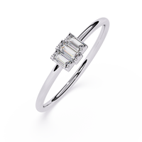 Three-Baguette Lab Grown Diamond Ring