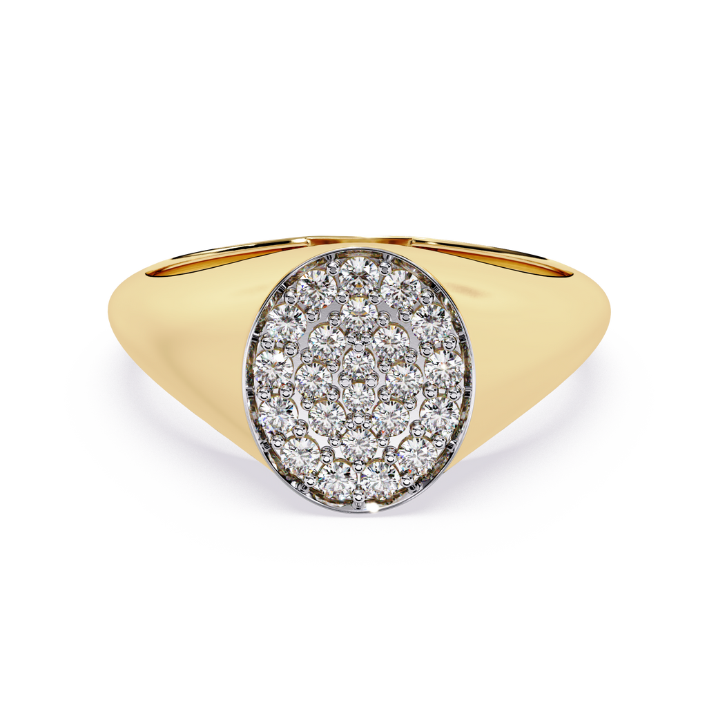 Oval Pave Lab Grown Diamond Ring