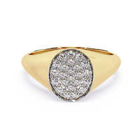 Oval Pave Lab Grown Diamond Ring