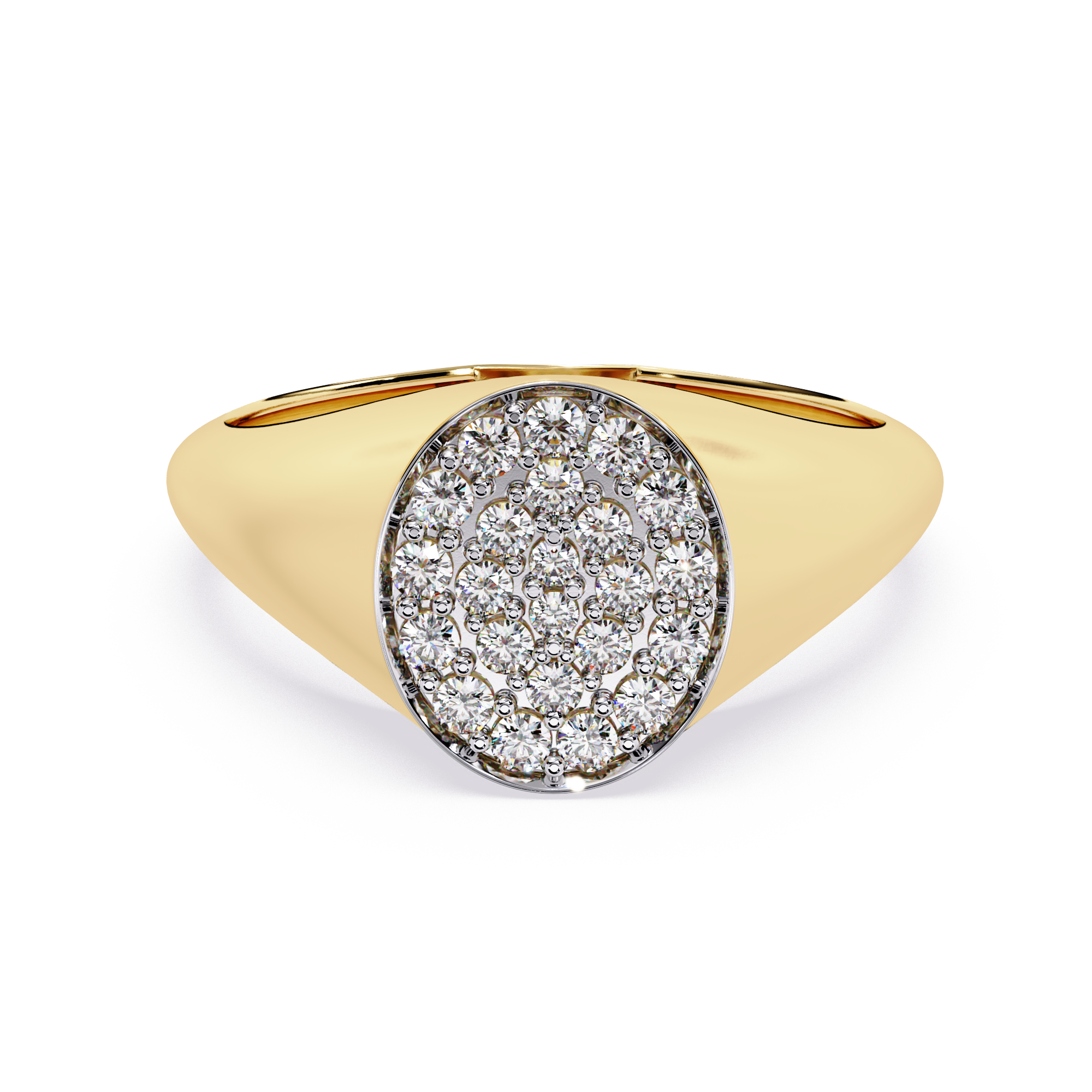 Oval Pave Lab Grown Diamond Ring