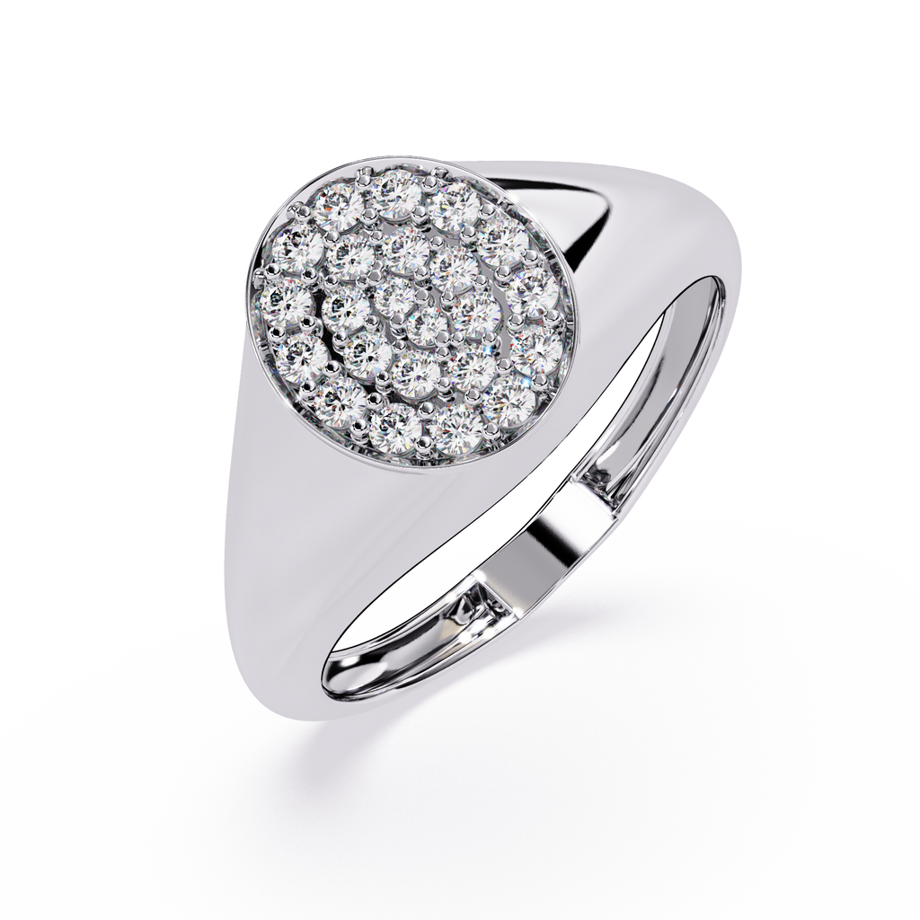 Oval Pave Lab Grown Diamond Ring