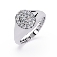 Oval Pave Lab Grown Diamond Ring
