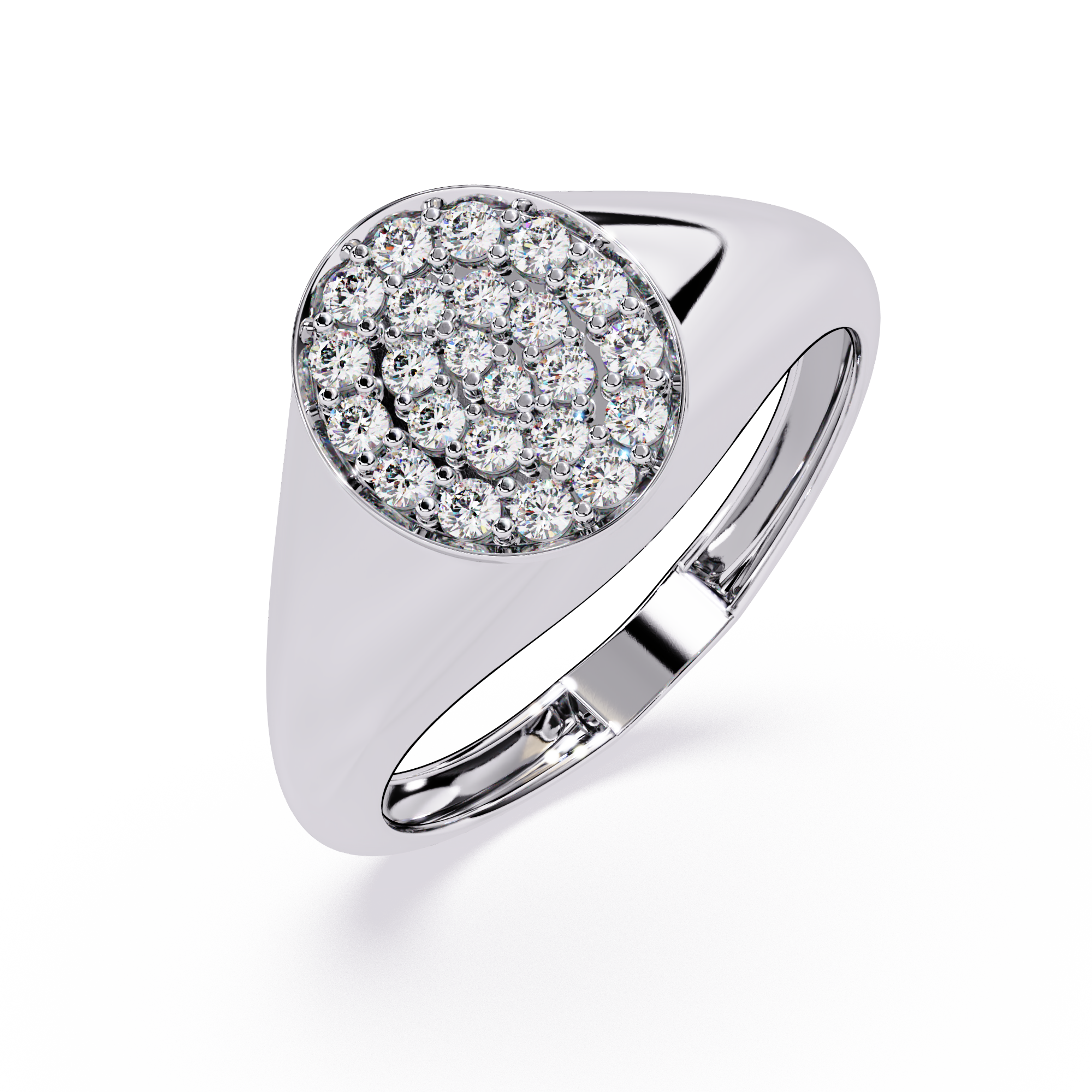 Oval Pave Lab Grown Diamond Ring