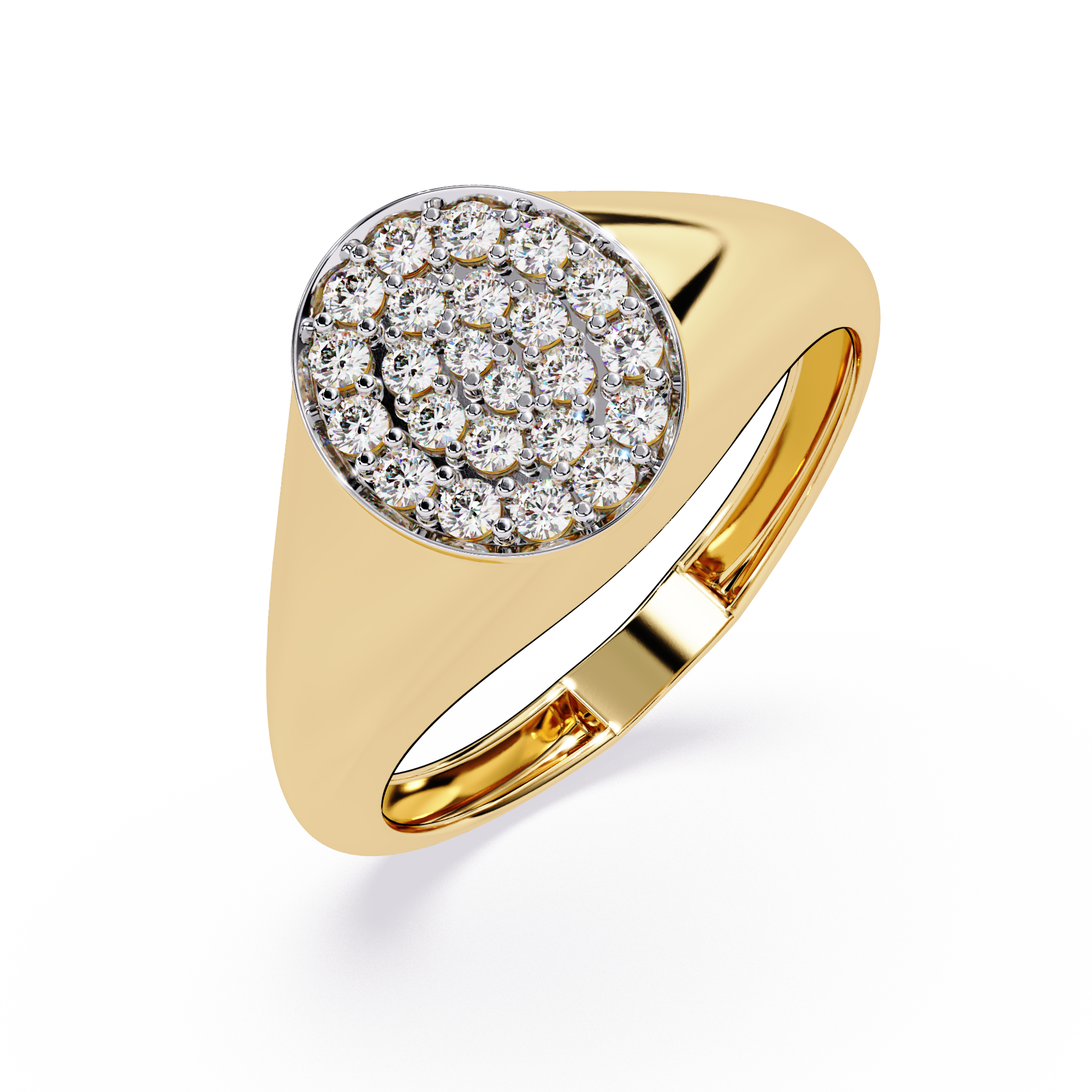 Oval Pave Lab Grown Diamond Ring
