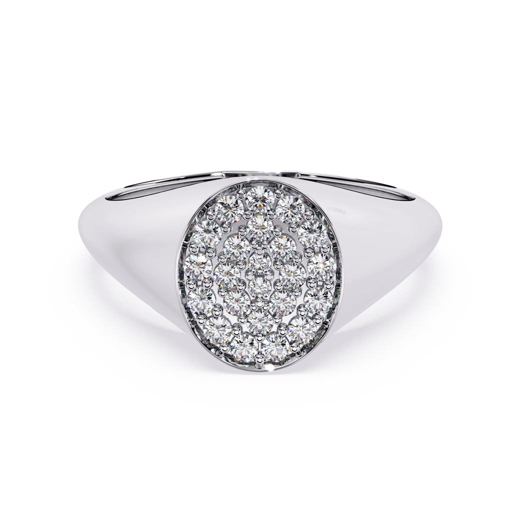 Oval Pave Lab Grown Diamond Ring