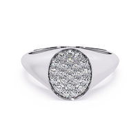 Oval Pave Lab Grown Diamond Ring