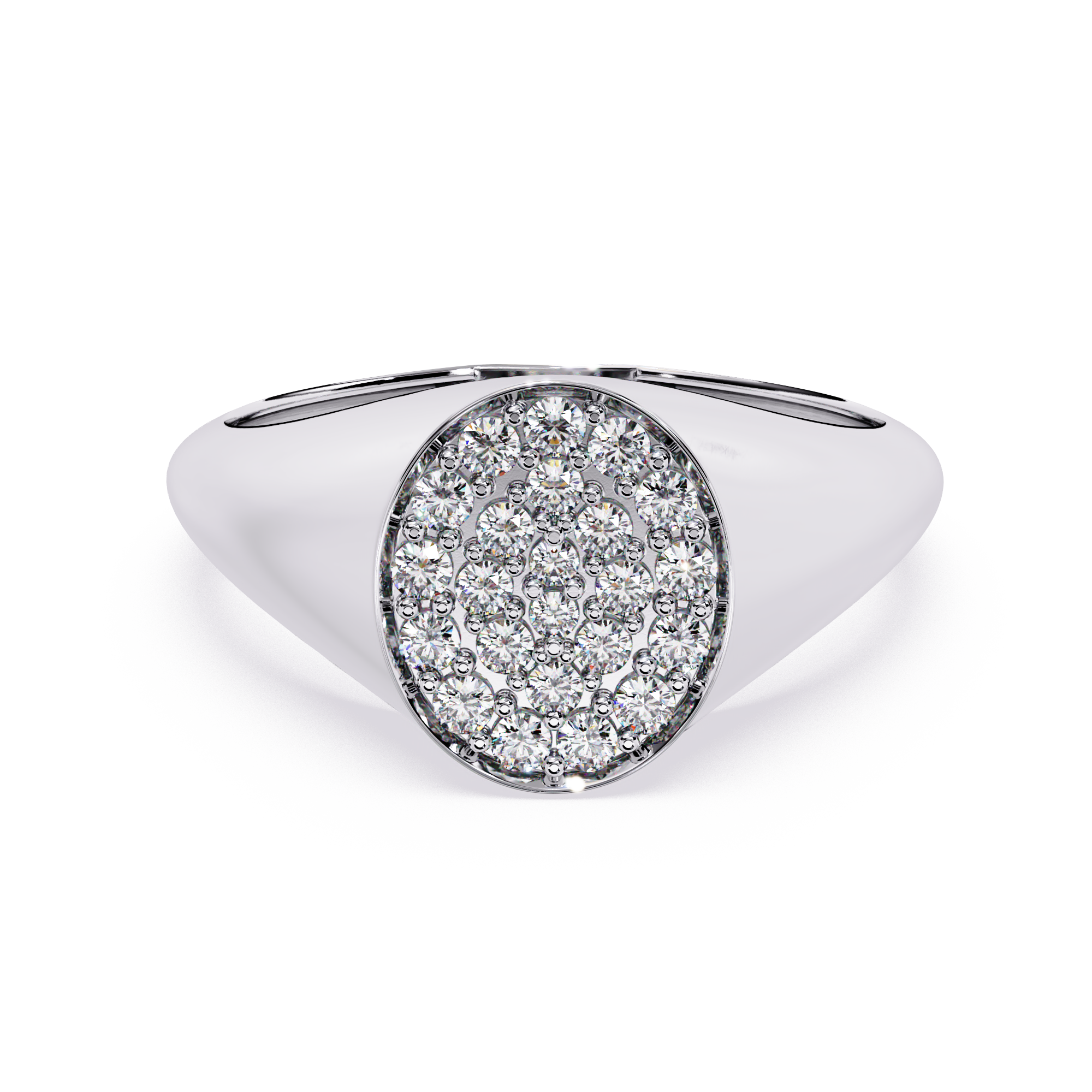 Oval Pave Lab Grown Diamond Ring