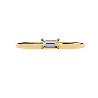 Baguette Lab Grown Diamond Solitaire Ring