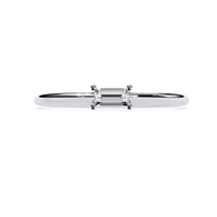 Baguette Lab Grown Diamond Solitaire Ring