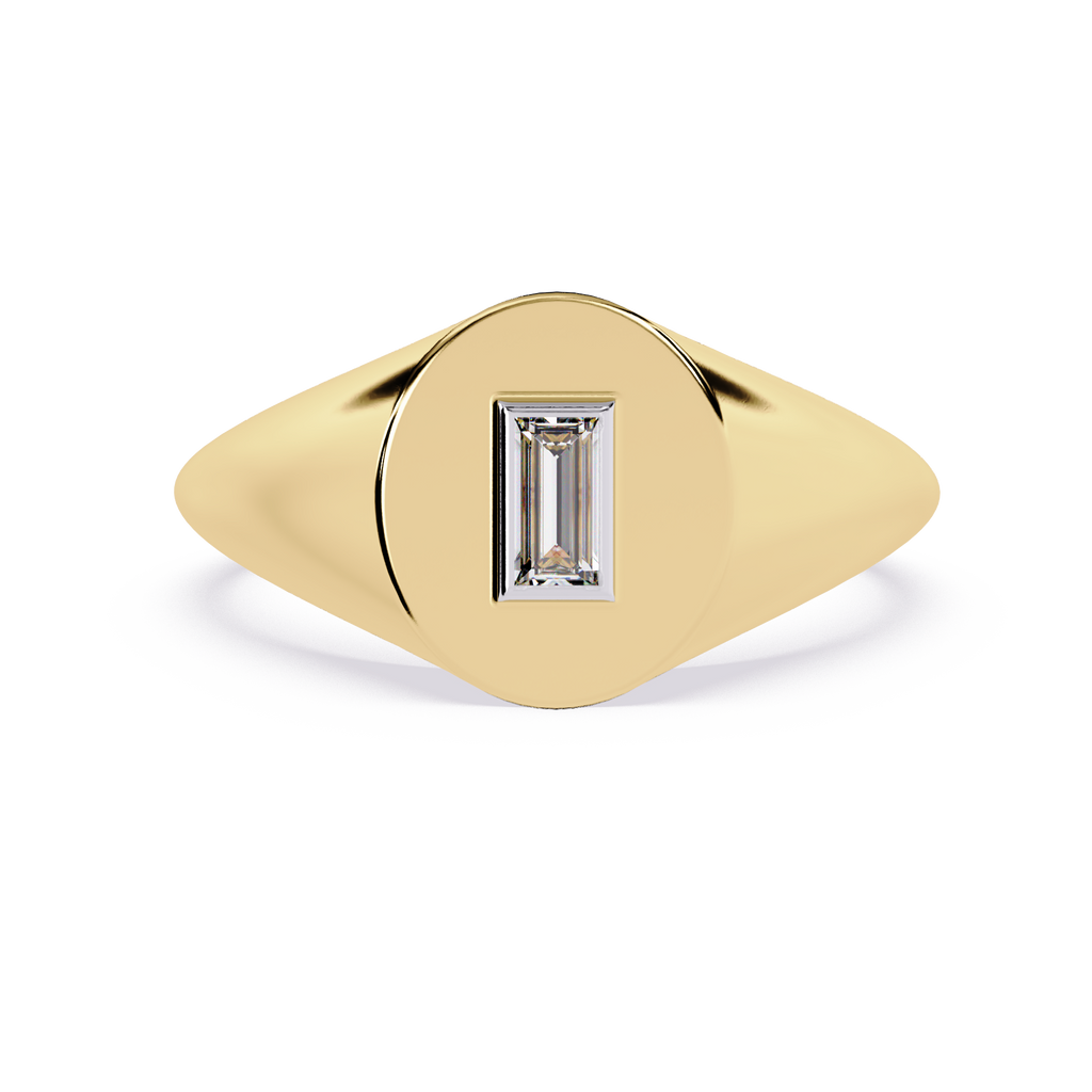 Bezel Baguette Lab Grown Diamond Ring