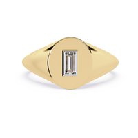 Bezel Baguette Lab Grown Diamond Ring