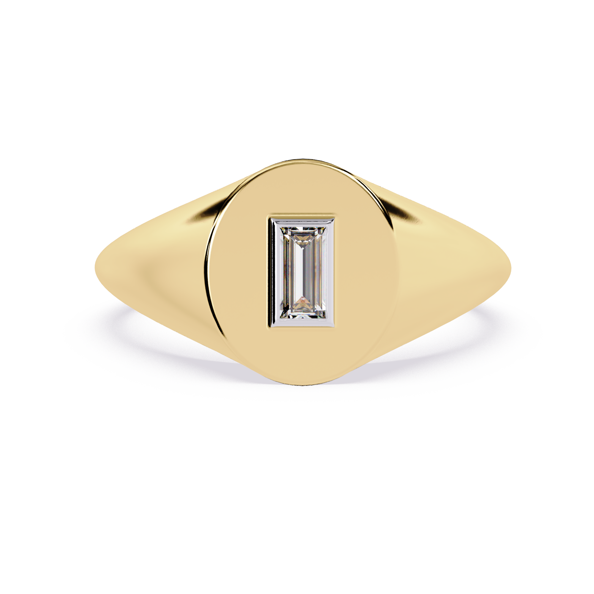 Bezel Baguette Lab Grown Diamond Ring