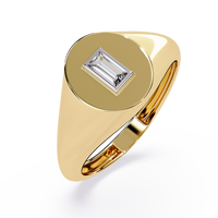 Bezel Baguette Lab Grown Diamond Ring