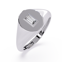Bezel Baguette Lab Grown Diamond Ring