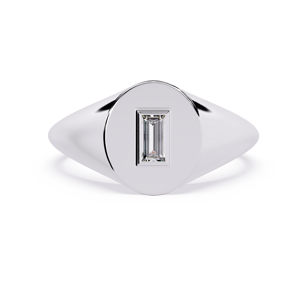 Bezel Baguette Lab Grown Diamond Ring