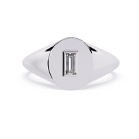 Bezel Baguette Lab Grown Diamond Ring