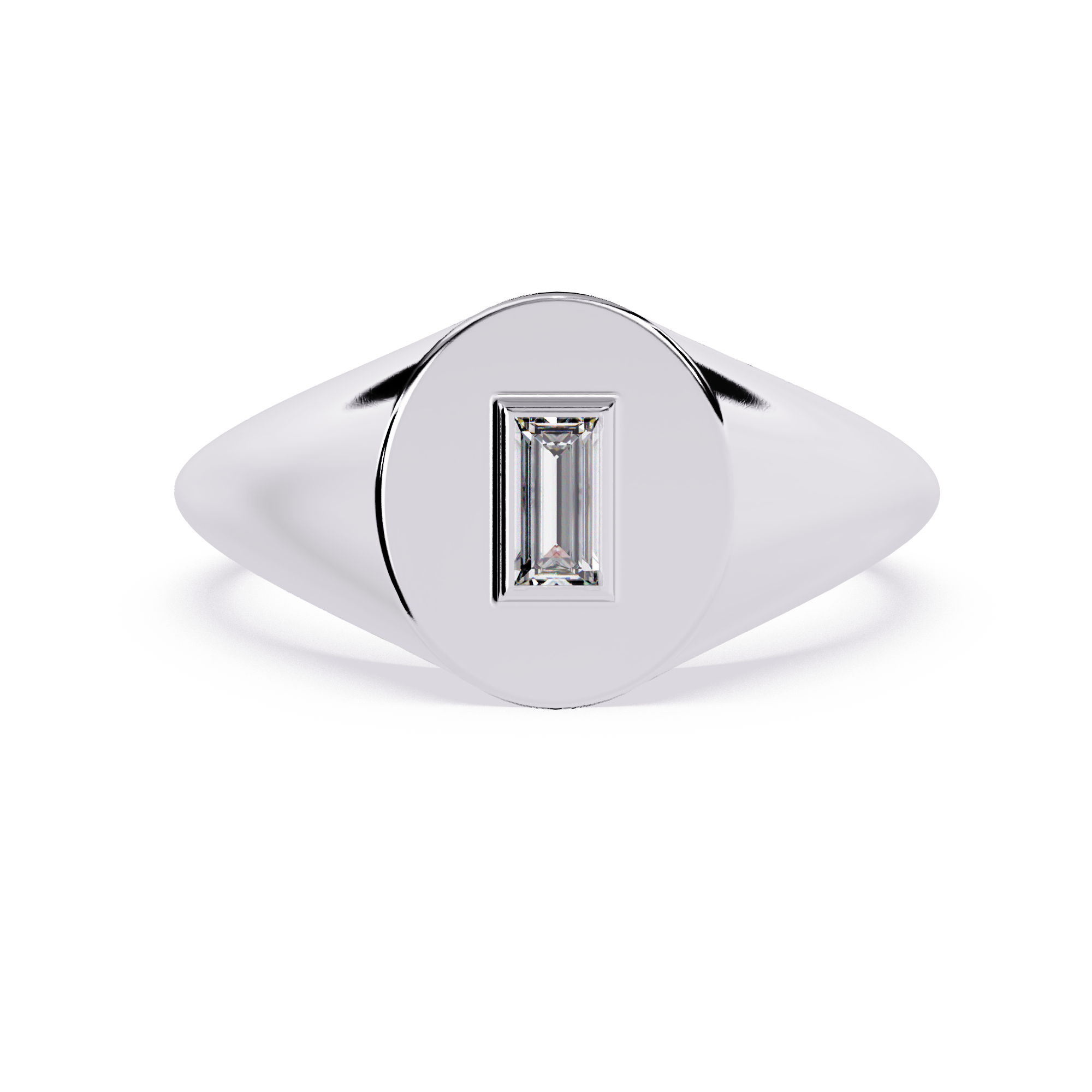 Bezel Baguette Lab Grown Diamond Ring