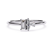 Modern Cluster Lab Grown Diamond Ring
