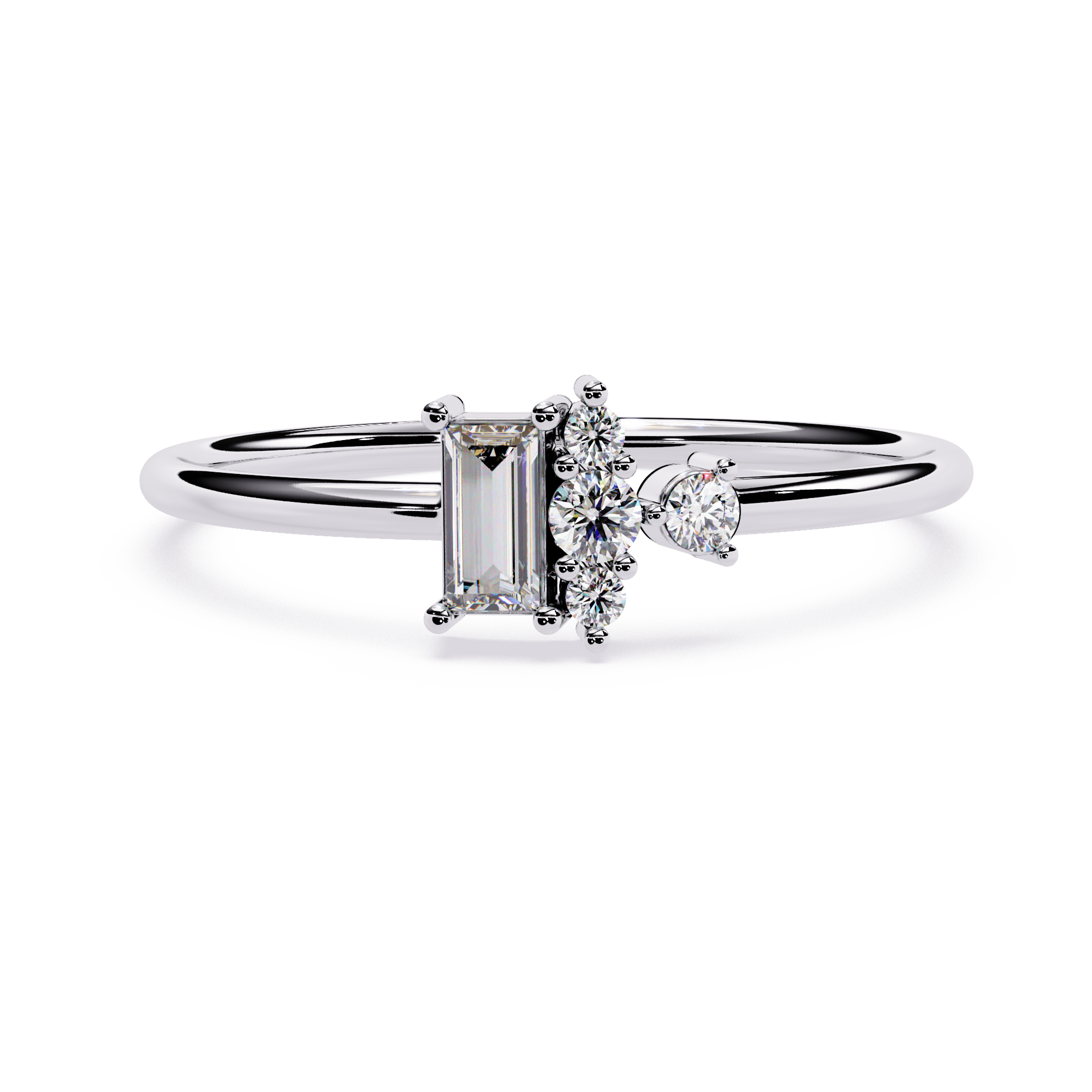 Modern Cluster Lab Grown Diamond Ring