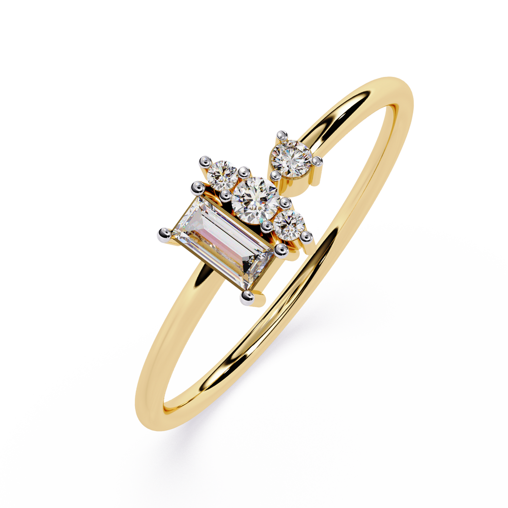 Modern Cluster Lab Grown Diamond Ring