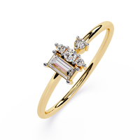 Modern Cluster Lab Grown Diamond Ring
