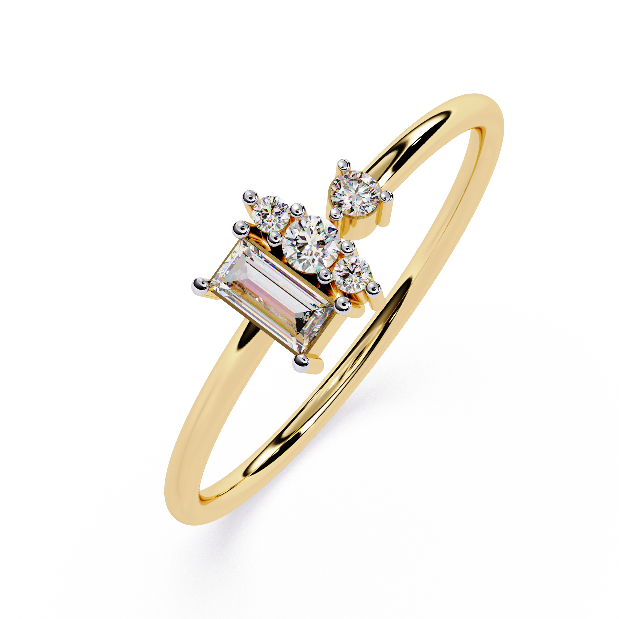 Modern Cluster Lab Grown Diamond Ring