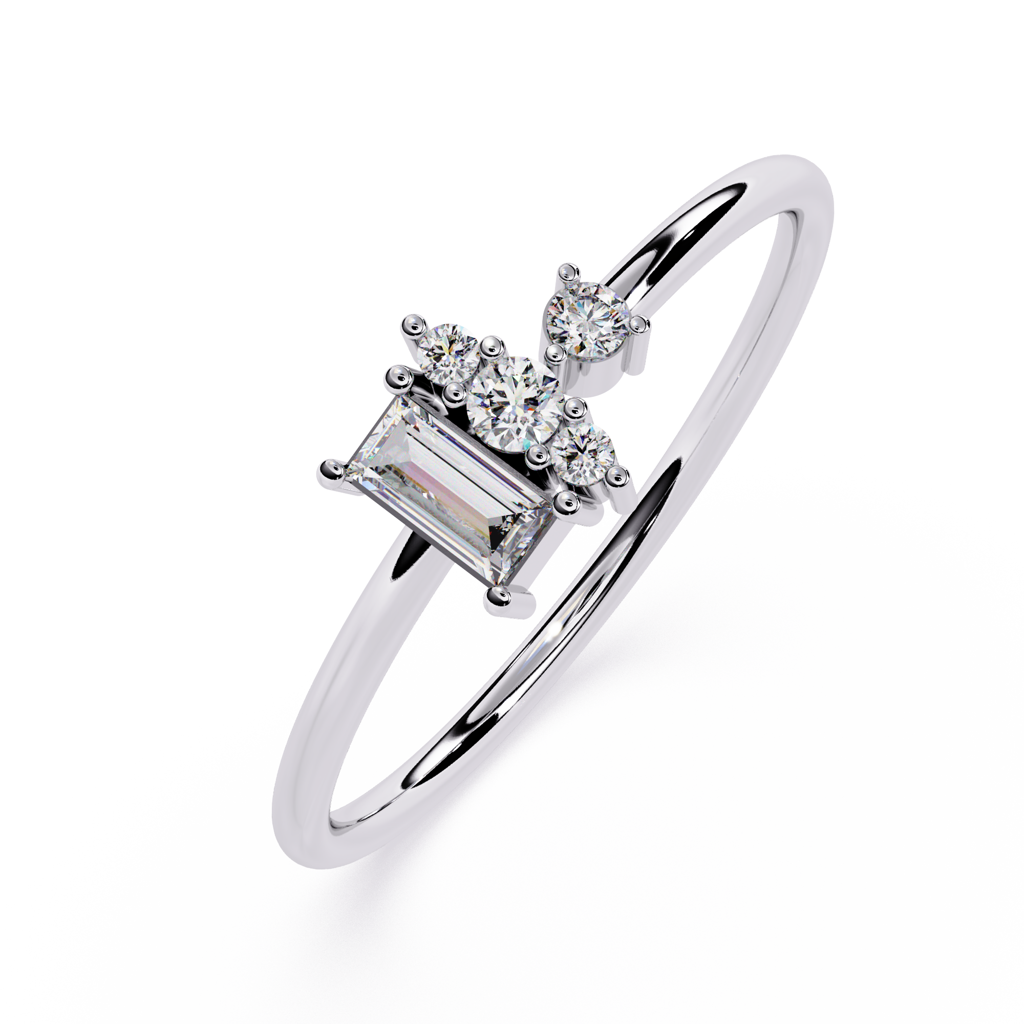 Modern Cluster Lab Grown Diamond Ring