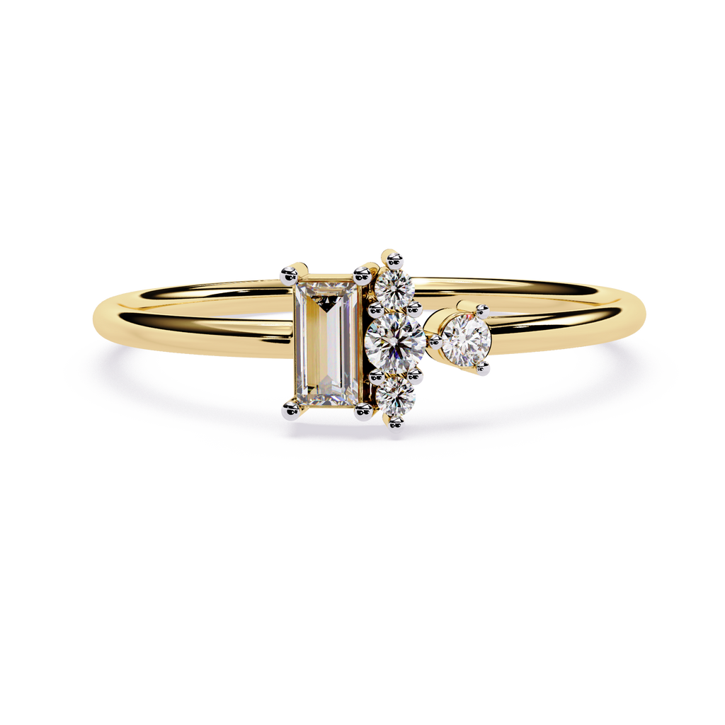 Modern Cluster Lab Grown Diamond Ring