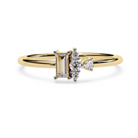 Modern Cluster Lab Grown Diamond Ring