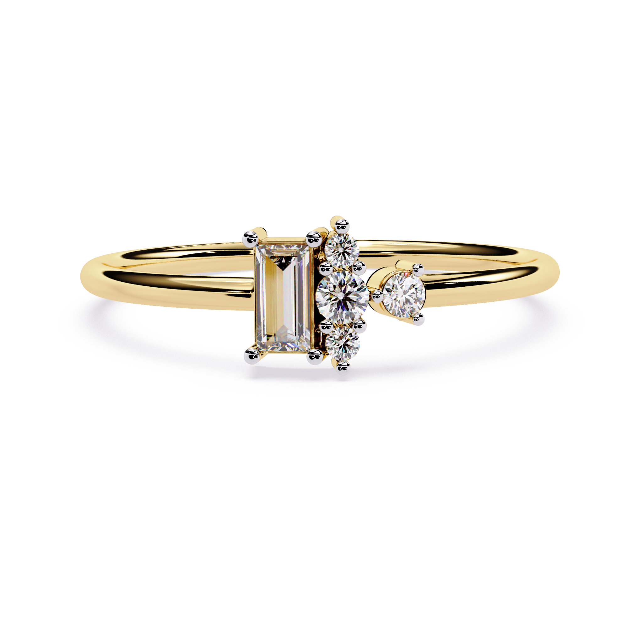 Modern Cluster Lab Grown Diamond Ring