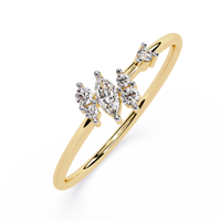 Marquise & Round Lab Grown Diamond Ring