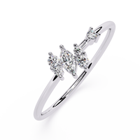 Marquise & Round Lab Grown Diamond Ring