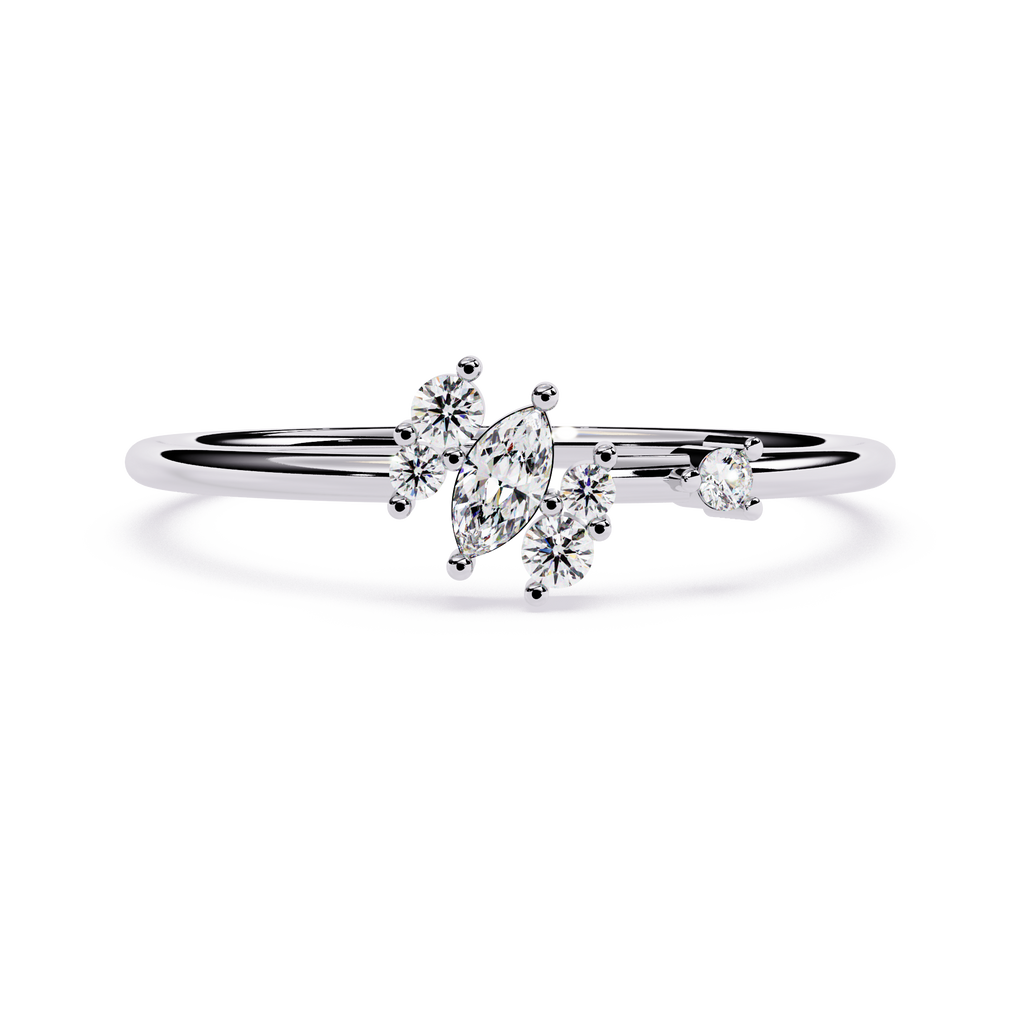 Marquise & Round Lab Grown Diamond Ring