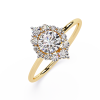 Marquise Halo Lab Grown Diamond Ring