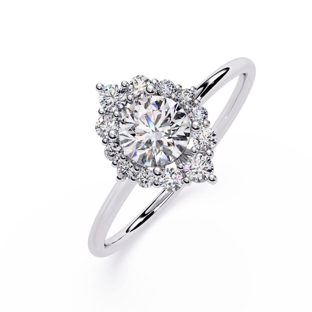 Marquise Halo Lab Grown Diamond Ring