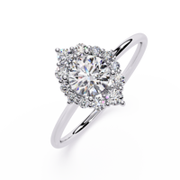 Marquise Halo Lab Grown Diamond Ring