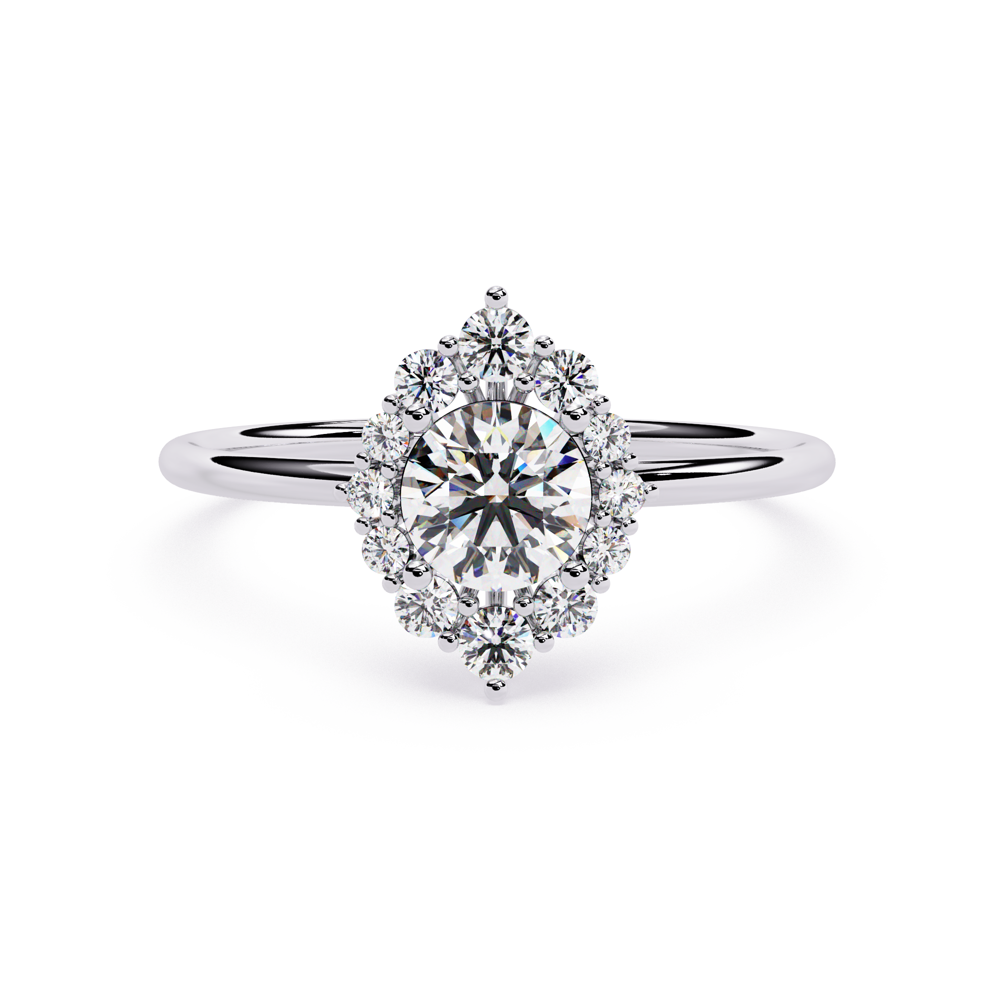 Marquise Halo Lab Grown Diamond Ring