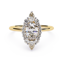 Oval & Pear Halo Lab Grown Diamond Ring
