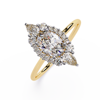 Oval & Pear Halo Lab Grown Diamond Ring